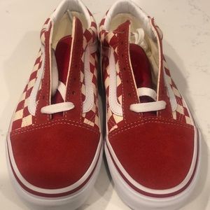 NWT - red/cream Vans Old Skool.